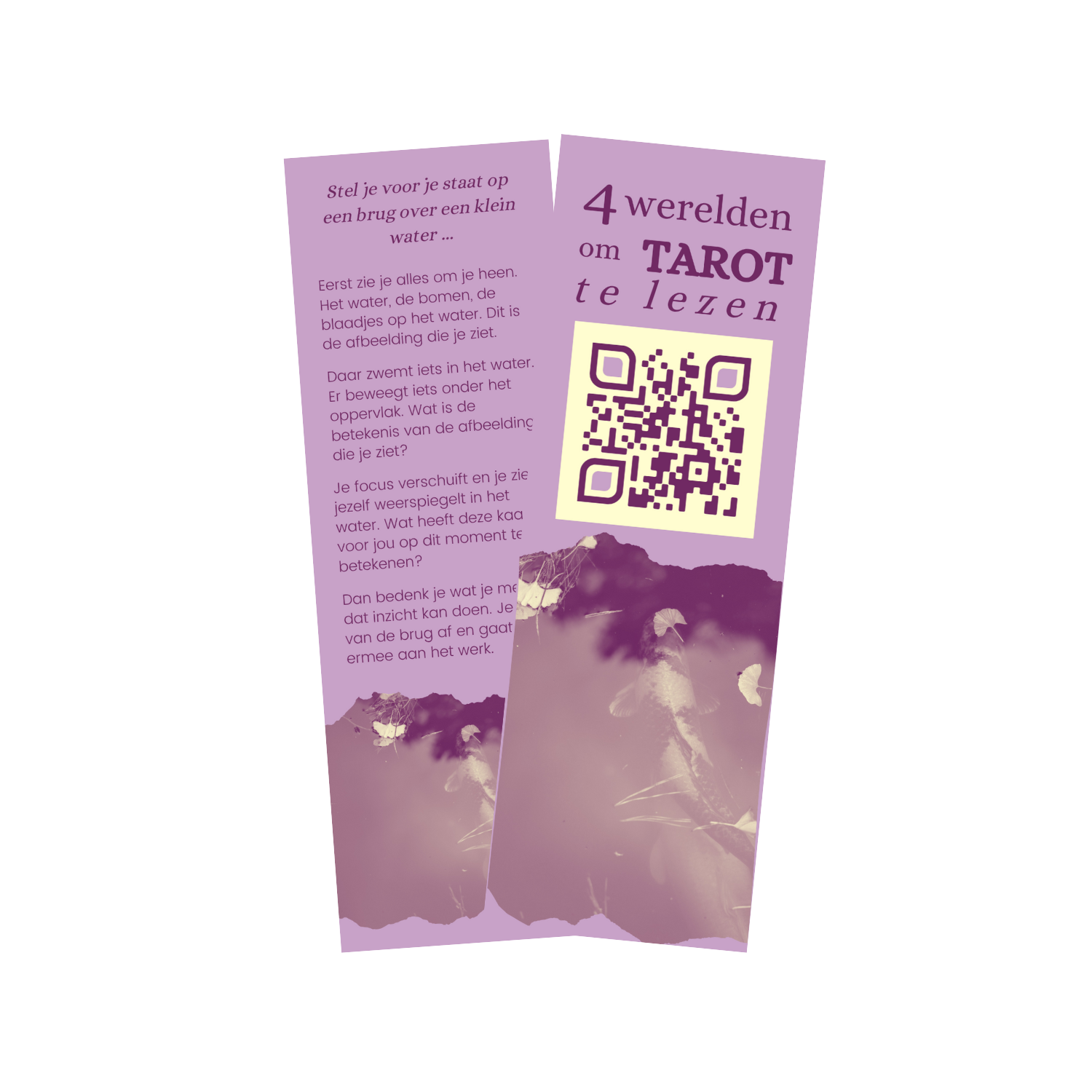 download het pdf en creëer je eigen boekenlegger met beschrijving van de vier werelden methode om Tarot te lezen.